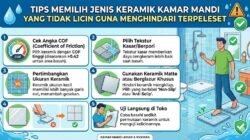 Tips Memilih Jenis Keramik Kamar Mandi Yang Tidak Licin Guna Menghindari Terpeleset