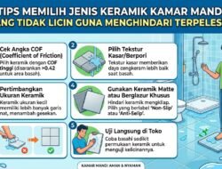 Tips Memilih Jenis Keramik Kamar Mandi Yang Tidak Licin Guna Menghindari Terpeleset